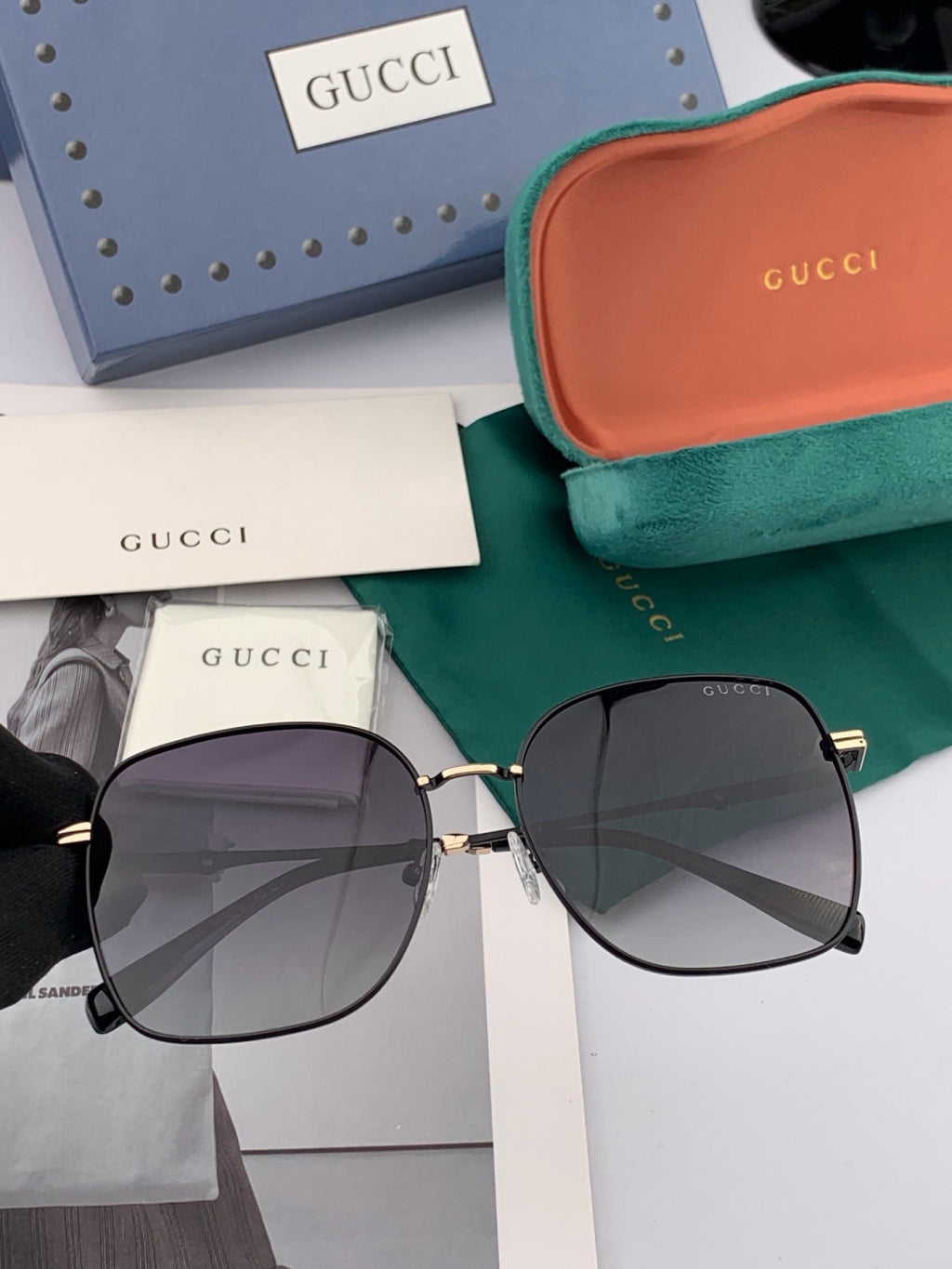Gucci G2322 Polarized Round Red Lens Sunglasses for Men & Women - 398324 - detail image 4