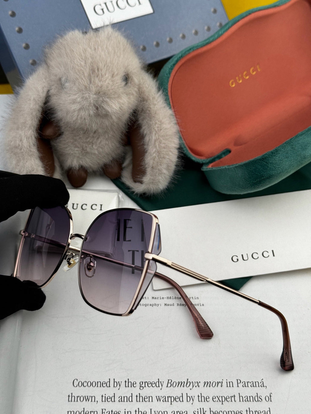 Gucci G1641 Polarized Rimless Gold Lens Sunglasses for Men & Women - 398325 - detail image 3