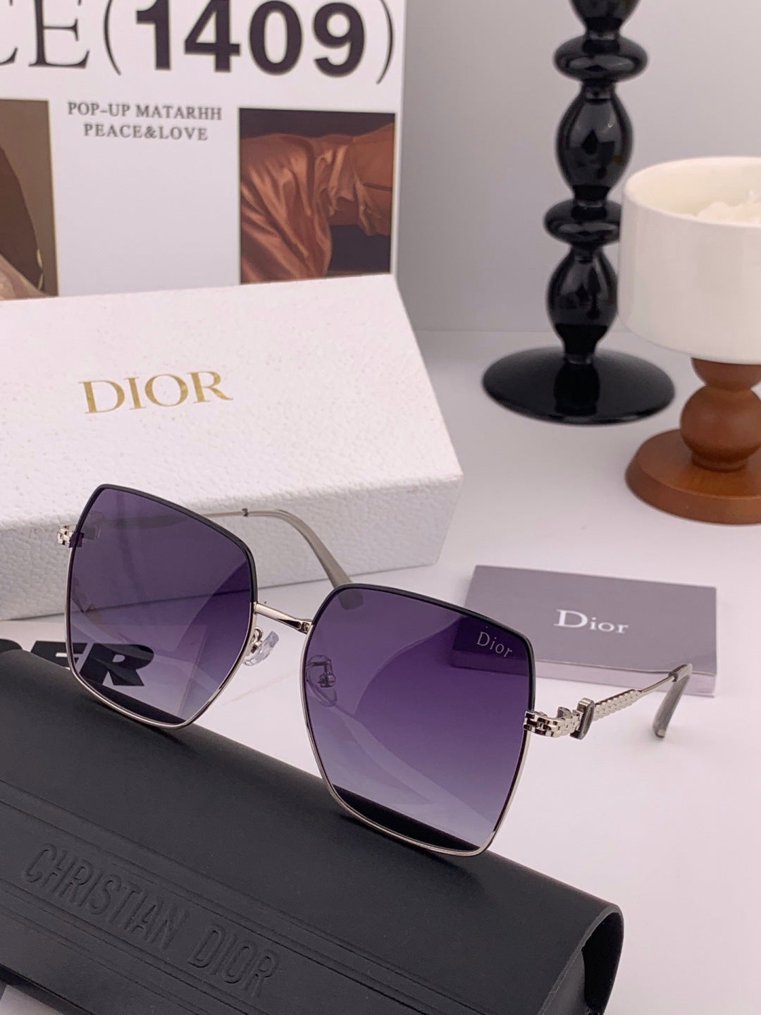 Dior D6310 Polarized Square Red Lens Sunglasses for Men & Women - 398744 - detail image 2