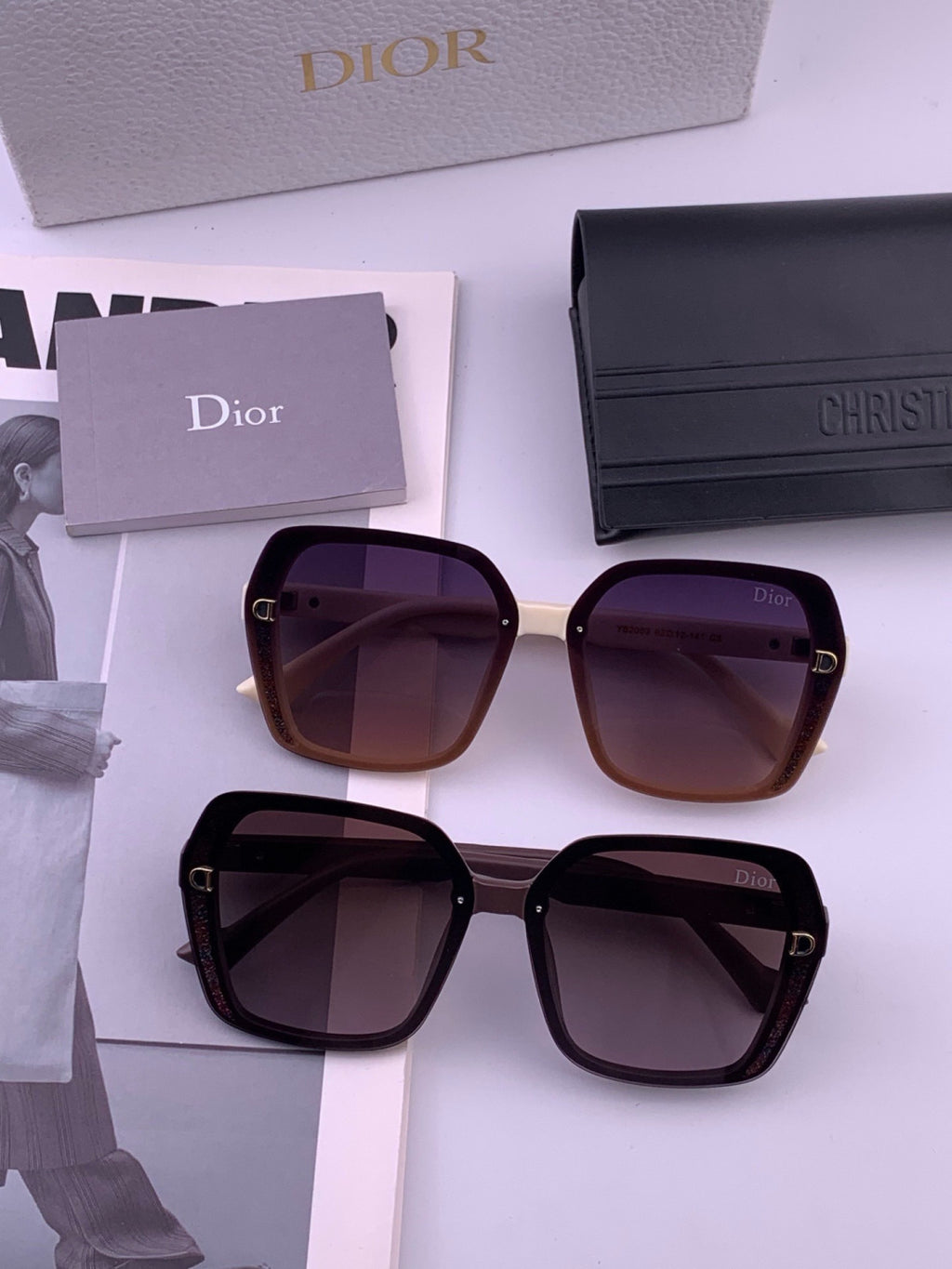 Dior D3200 Polarized Fashion Black Lens Sunglasses for Men & Women - 398747 - detail image 5