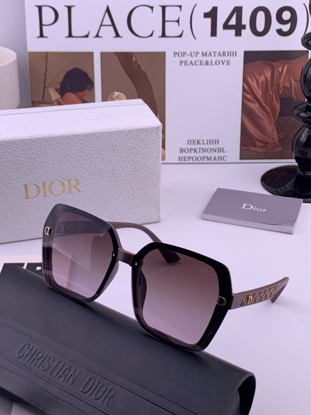 Dior D3200 Polarized Fashion Black Lens Sunglasses for Men & Women - 398747 - detail image 2