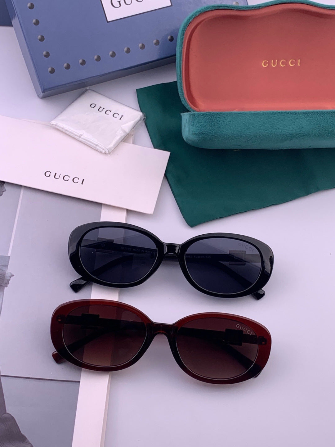 Gucci G35805 Square Black Lens Sunglasses for Men & Women - 398319 - detail image 6