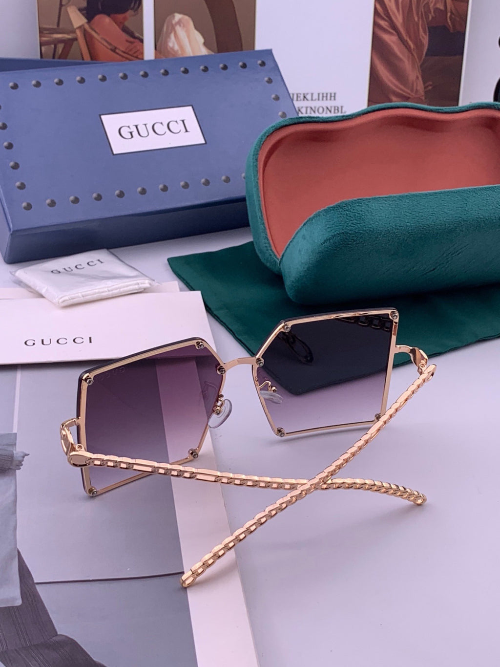 Chanel CH322 Lightweight Rimless Black Lens Sunglasses for Women - 398534 - detail image 7