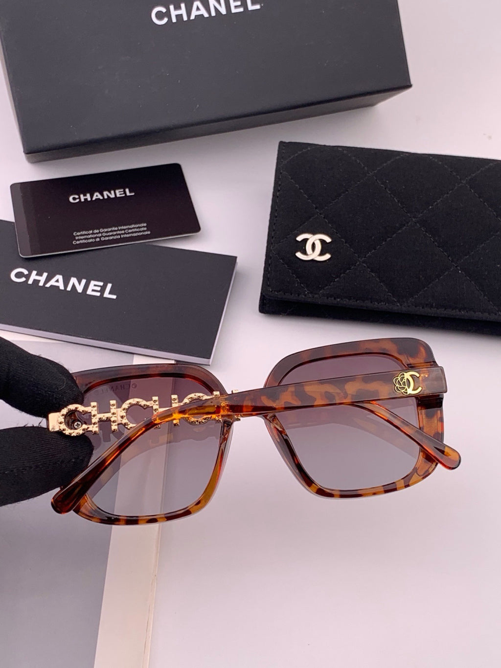 Chanel CH6991 Polarized Round Black Lens Sunglasses for Women - 398537 - detail image 4