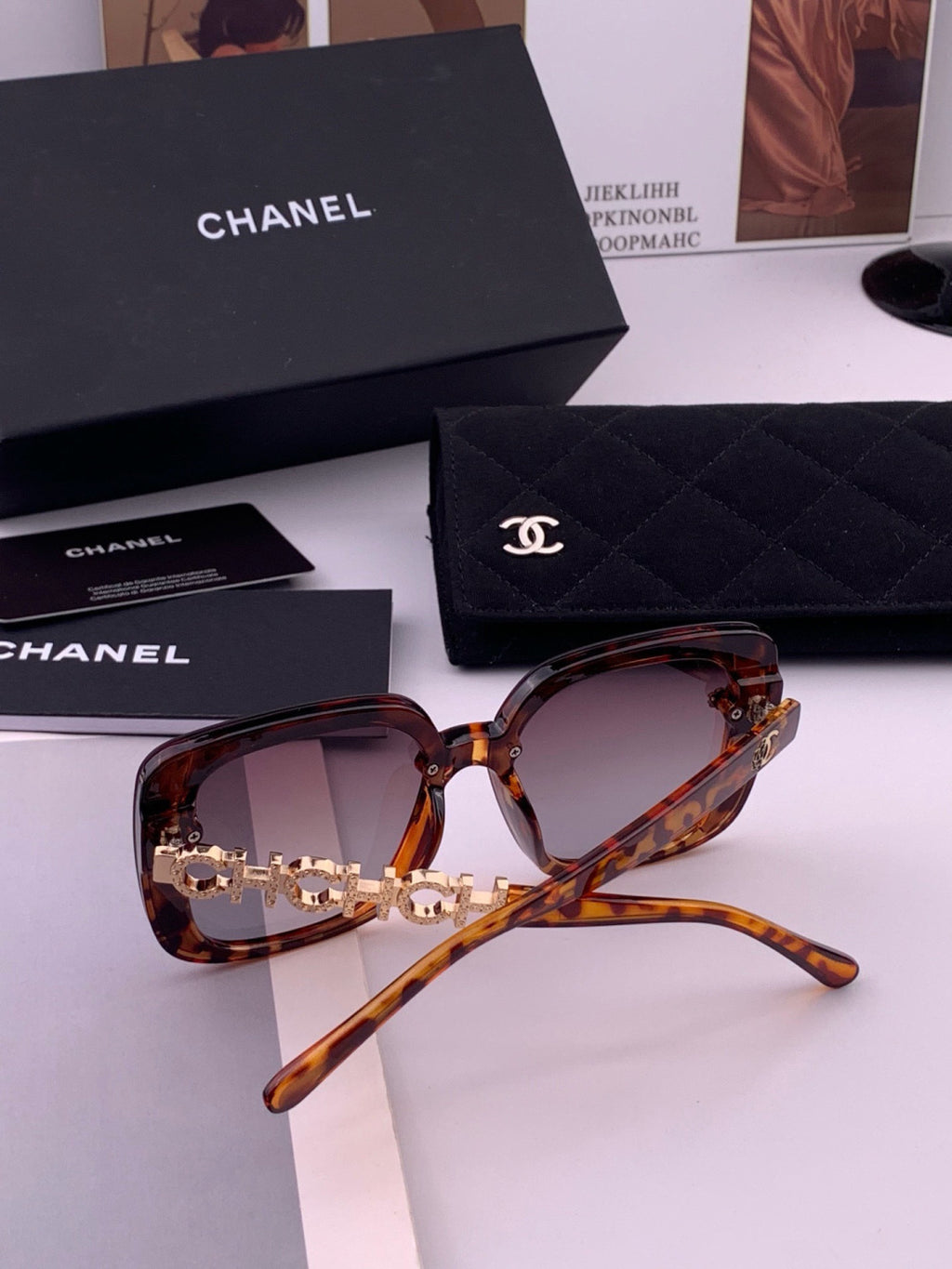 Chanel CH6991 Polarized Round Black Lens Sunglasses for Women - 398537 - detail image 6