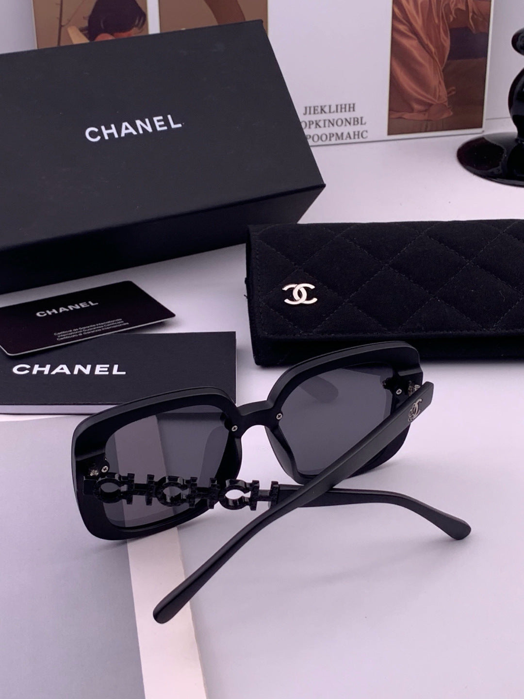 Chanel CH6991 Polarized Round Black Lens Sunglasses for Women - 398538 - detail image 6