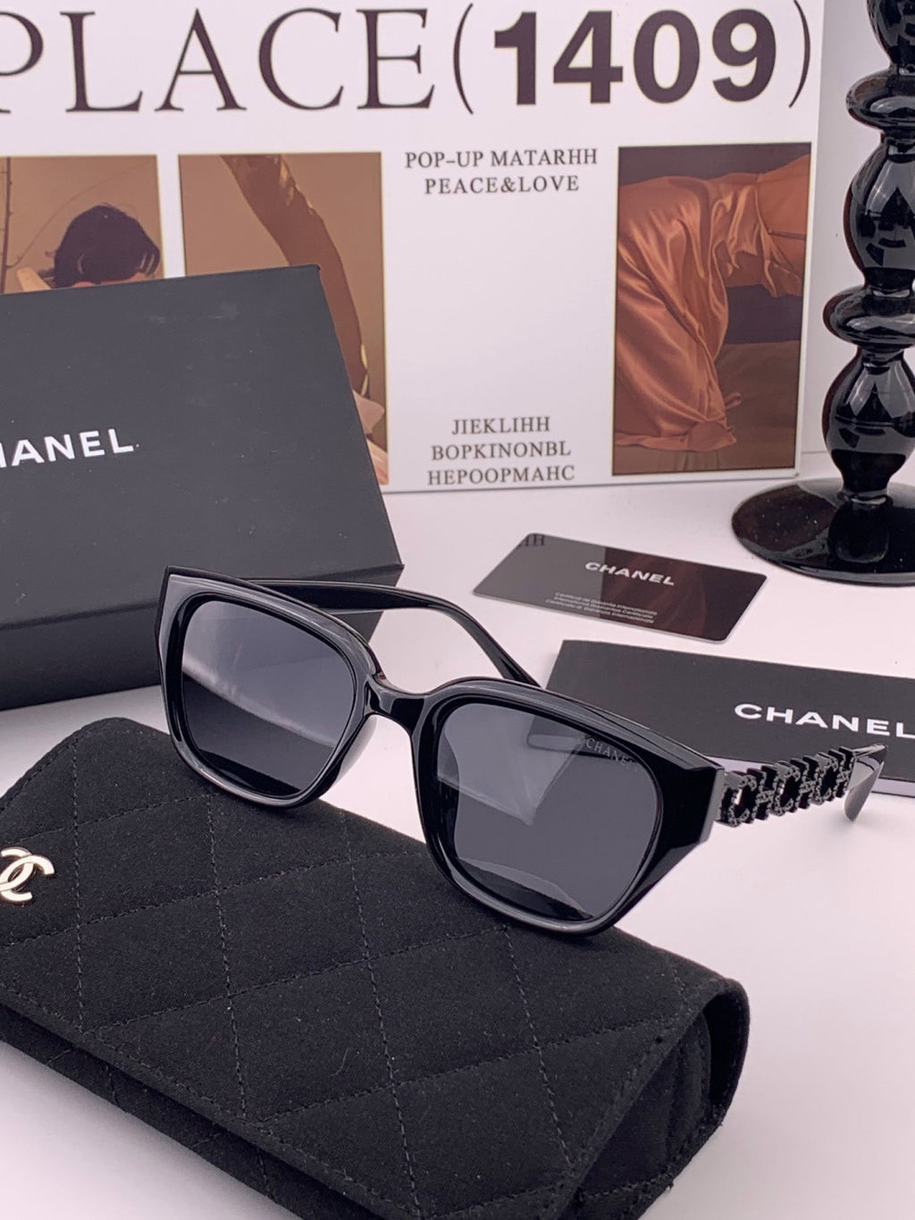 Chanel CH2994 Polarized Round Black Lens Sunglasses for Women - 398539 - detail image 2