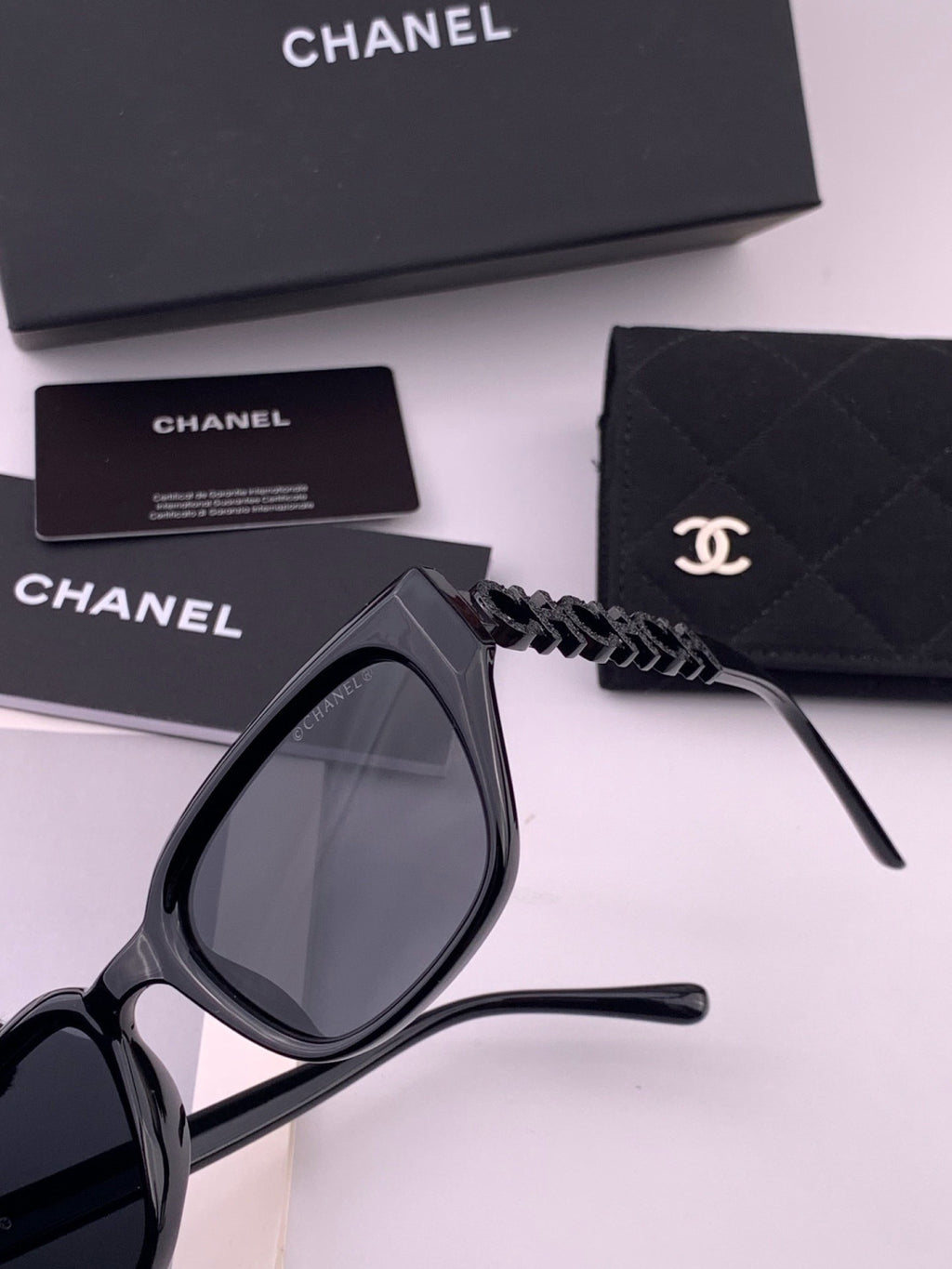 Chanel CH2994 Polarized Round Black Lens Sunglasses for Women - 398539 - detail image 3