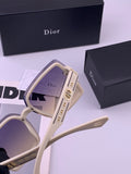 Dior CD2590 Polarized Square Red Lens Sunglasses for Women - 415470