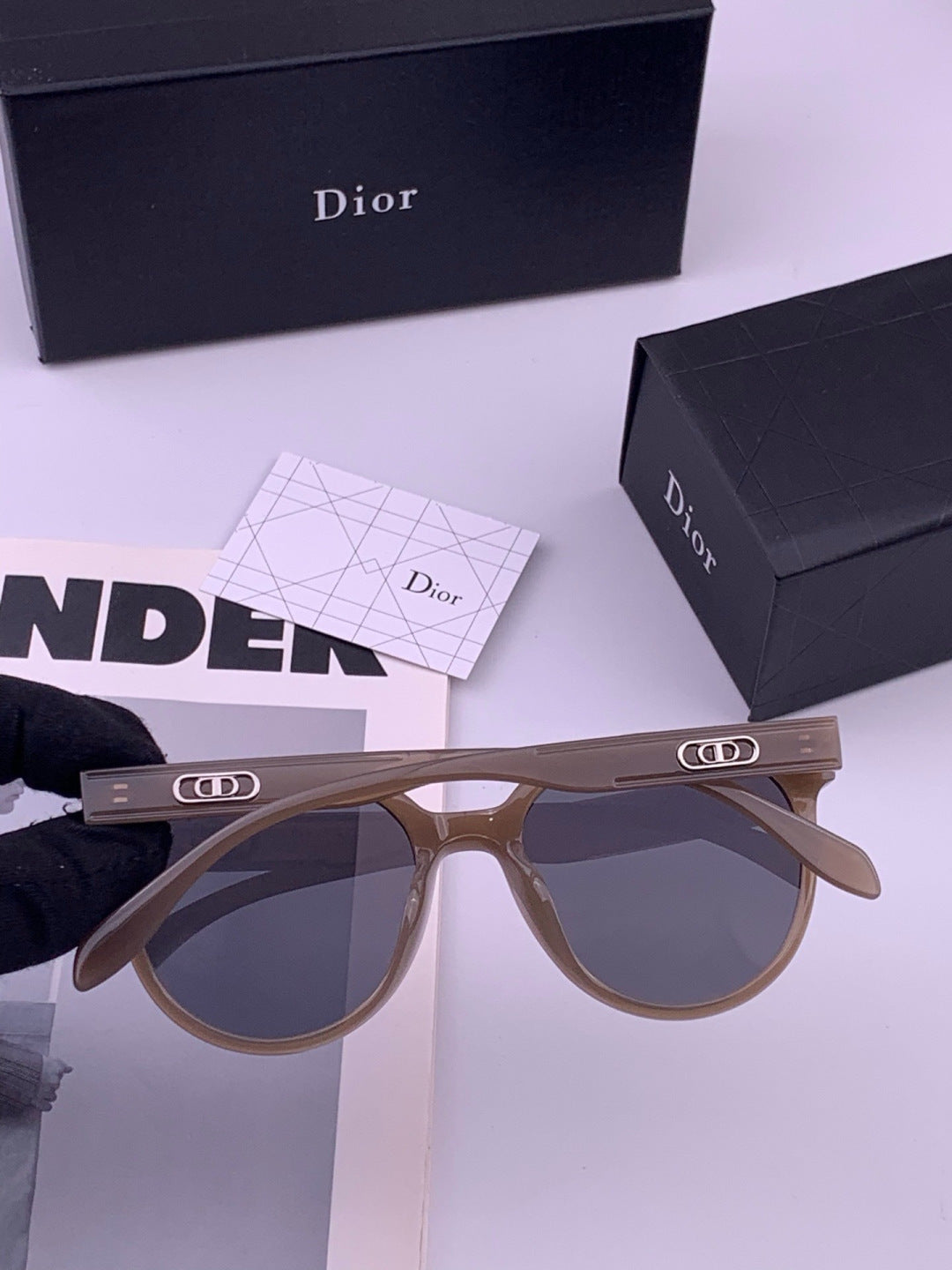 Dior CD5106 Polarized Square Brown Lens Sunglasses for Women - 415520 - detail image 3