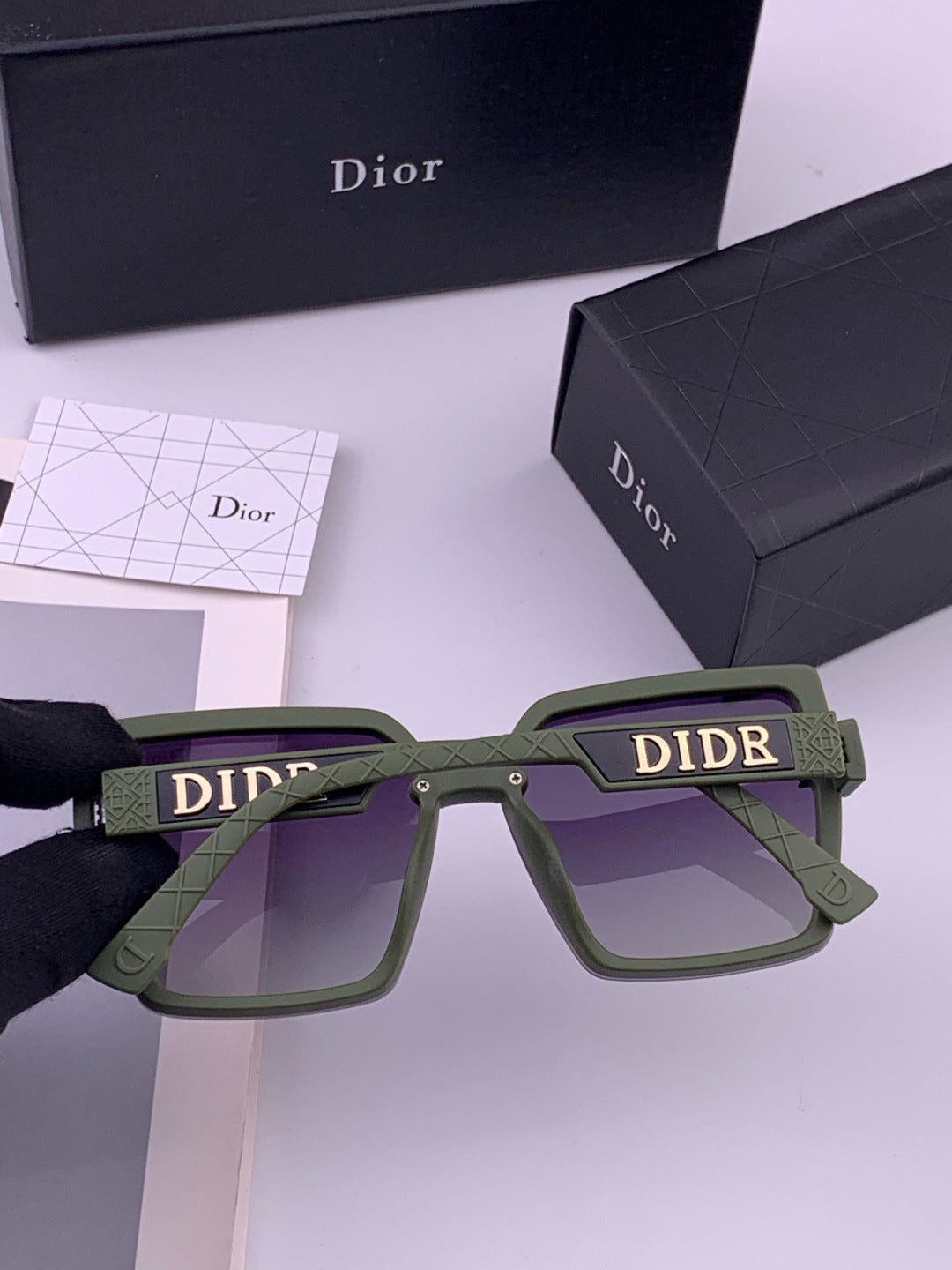 Dior CD2590 Polarized Square Black Lens Sunglasses for Women - 415522 - detail image 4