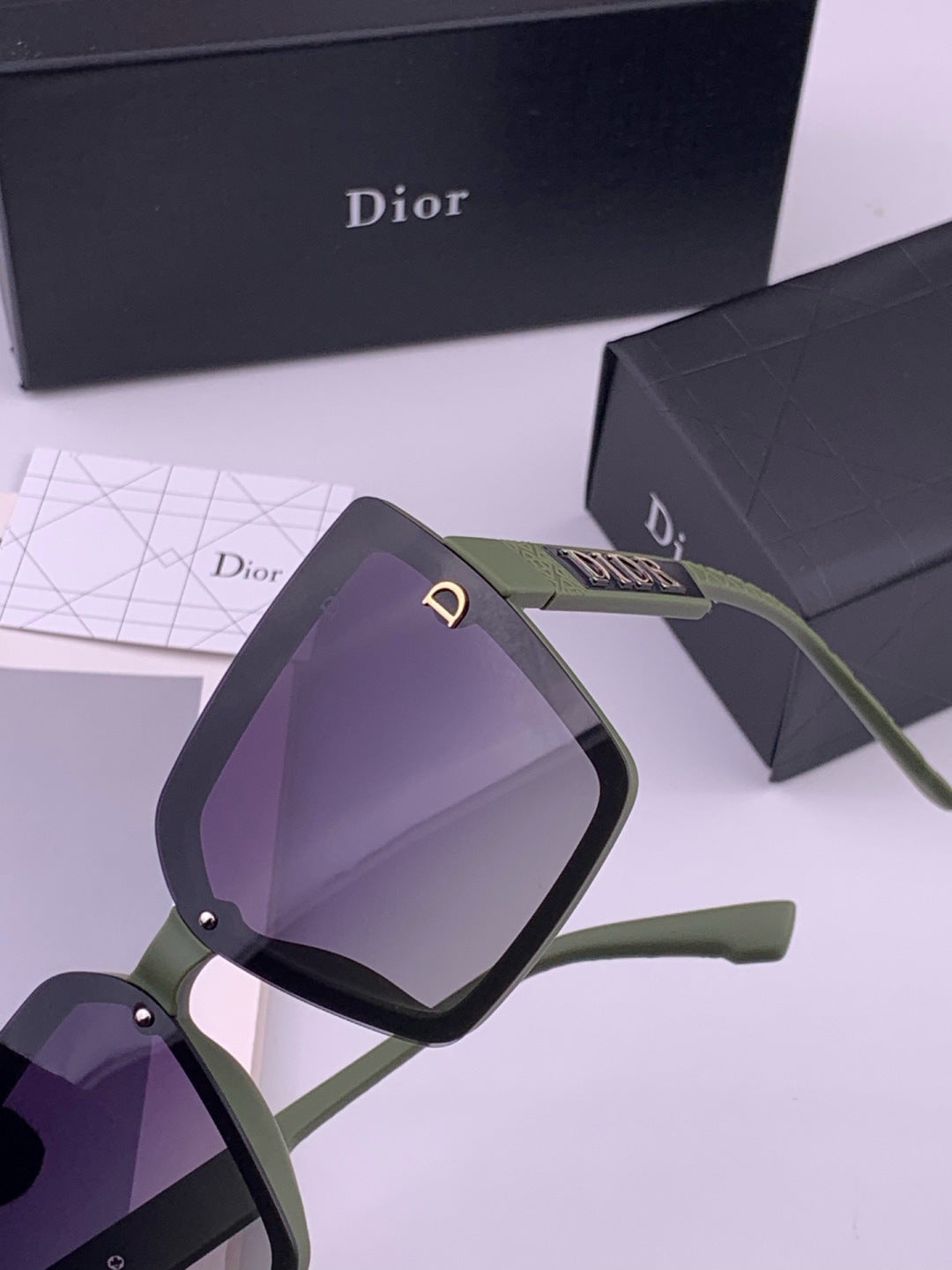 Dior CD2590 Polarized Square Black Lens Sunglasses for Women - 415522 - detail image 6