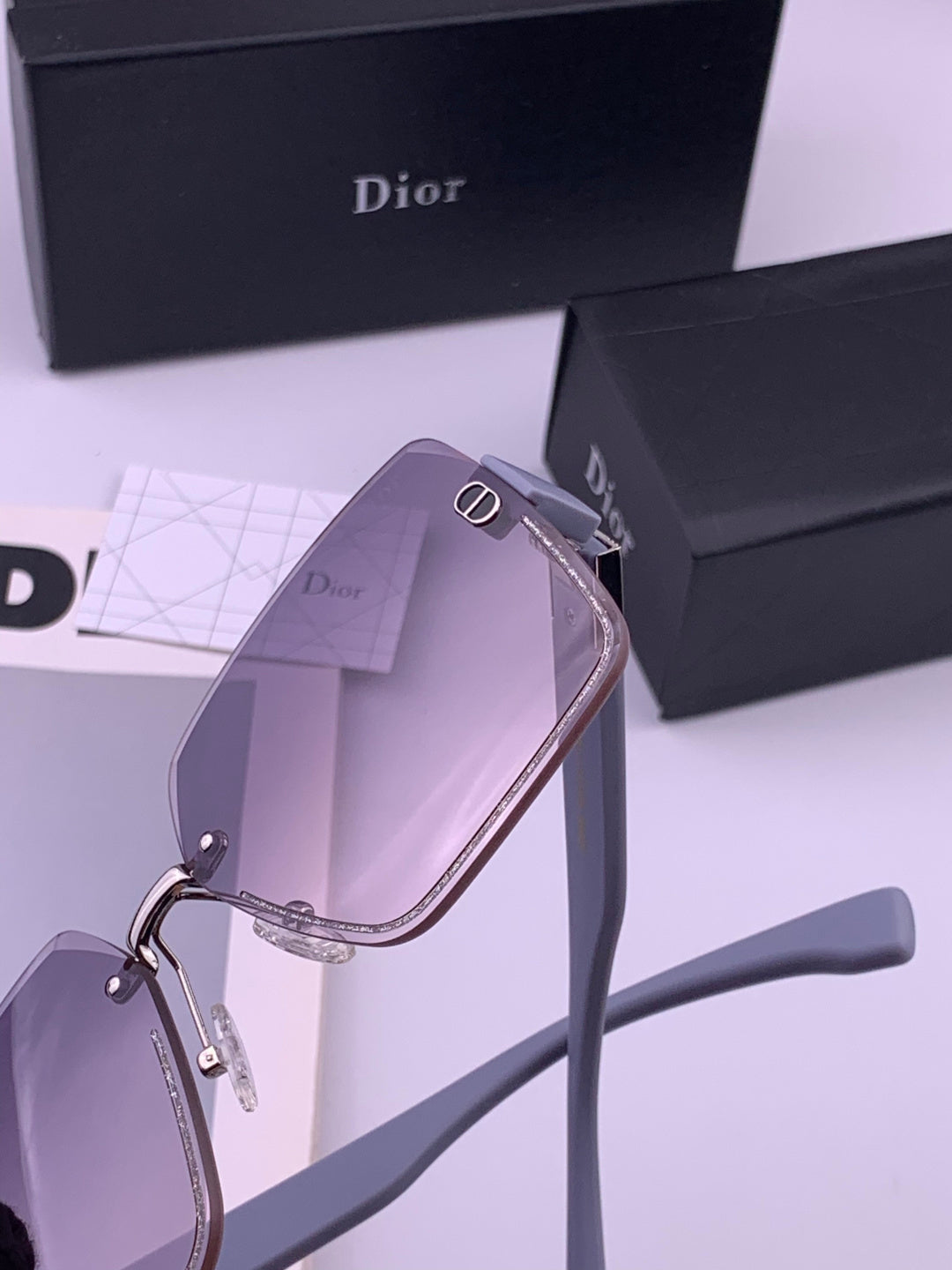 Dior D7771 Square Gold Lens Sunglasses for Men & Women - 415524 - detail image 5