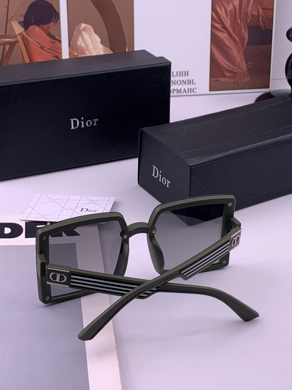 Dior D1297 Polarized Square Gold Lens Sunglasses for Men & Women - 415526 - detail image 7