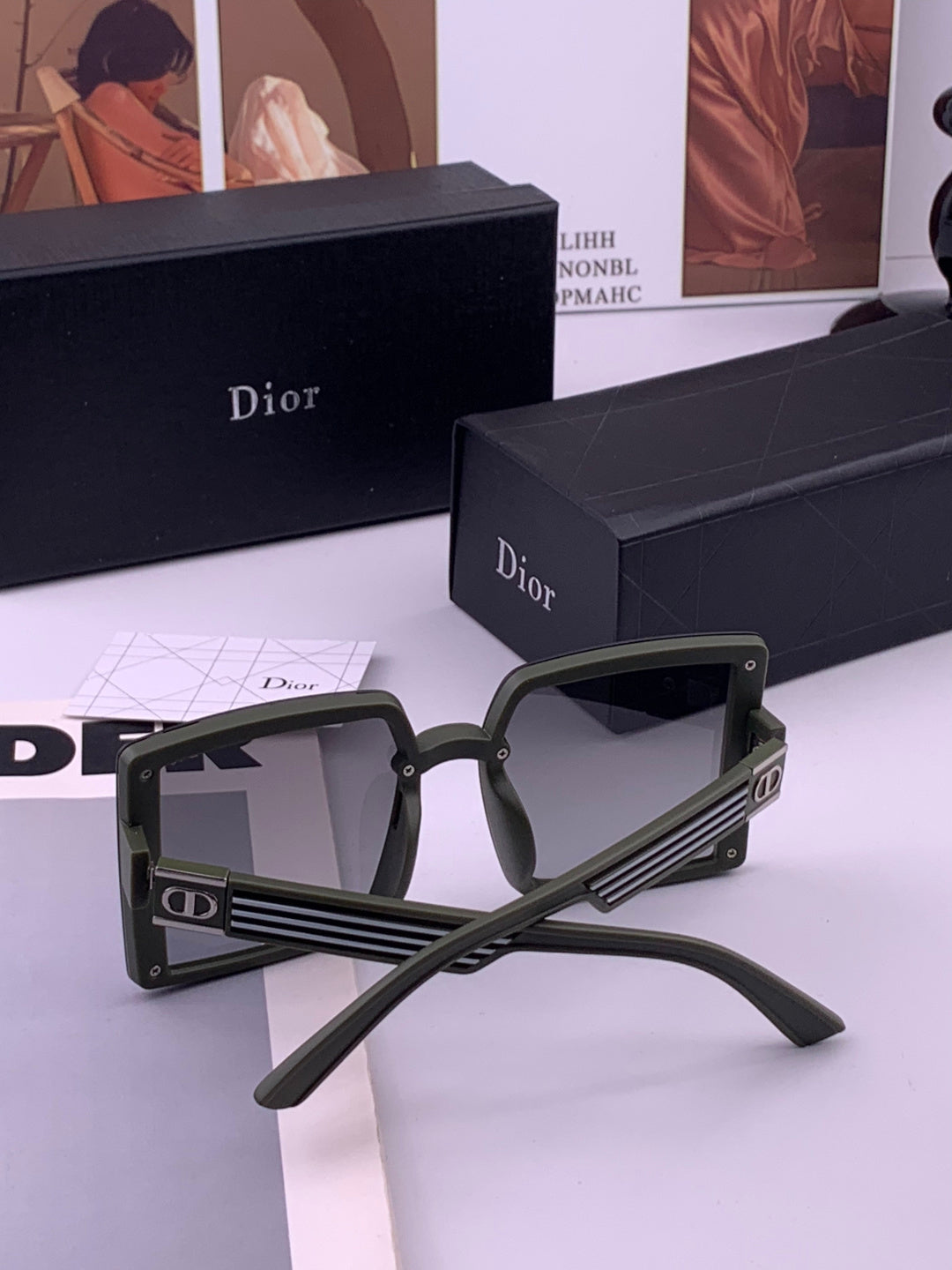 Dior D1297 Polarized Square Gold Lens Sunglasses for Men & Women - 415526 - detail image 7