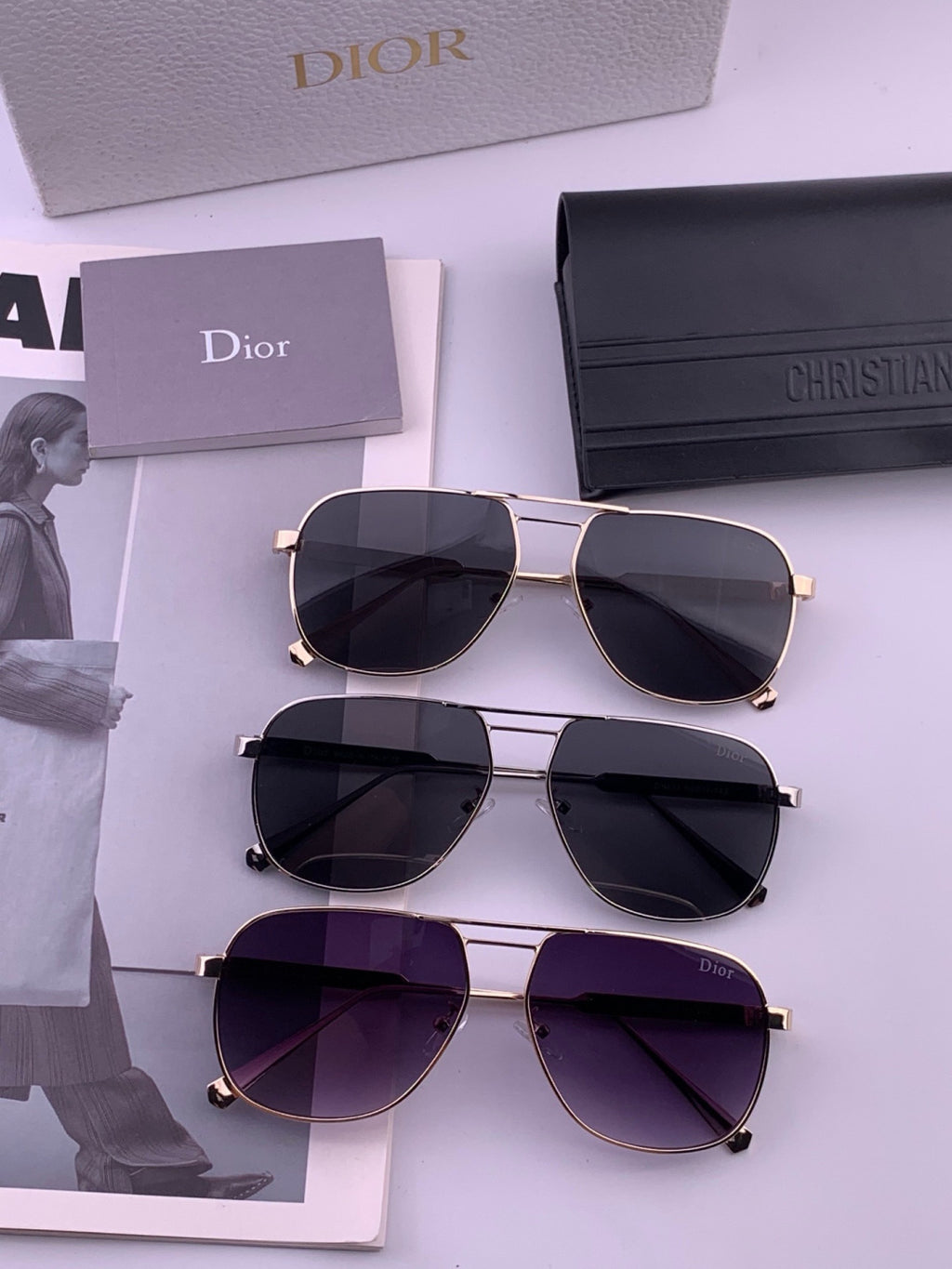 Dior CD313 Fashion Black Lens Sunglasses for Women - 415515 - detail image 6