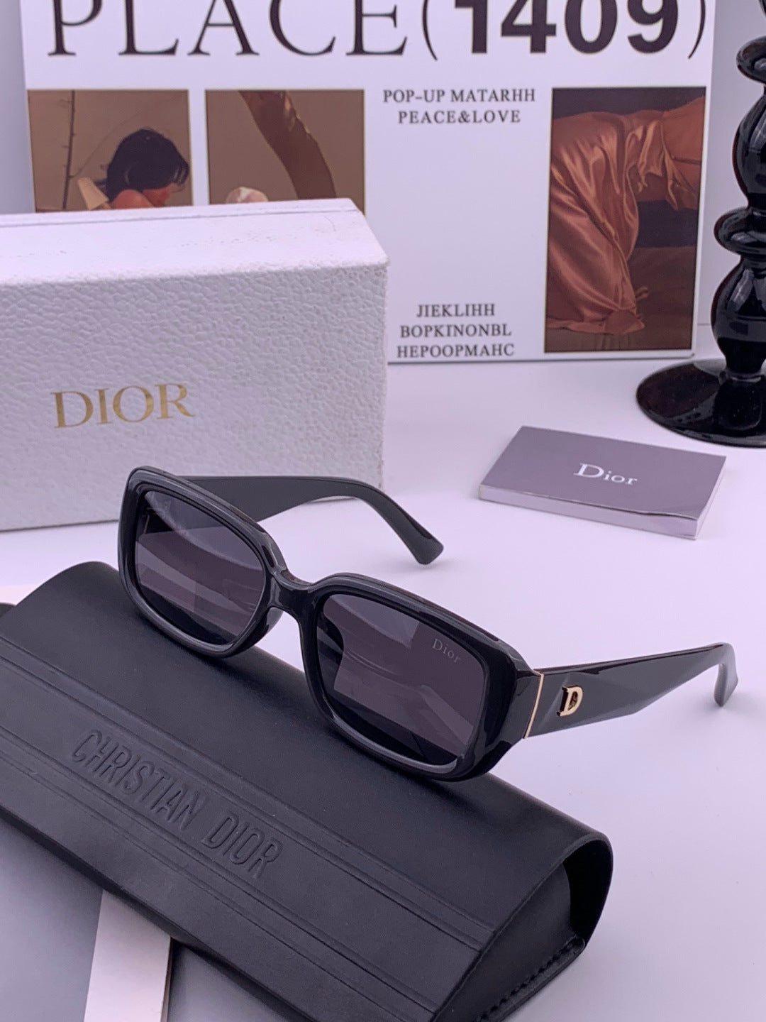 Dior D2111 Polarized Square Brown Lens Sunglasses for Men & Women