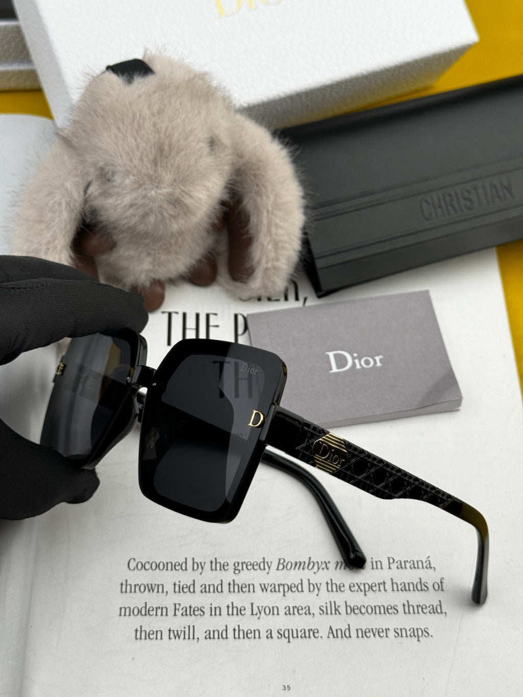 Dior CD6251 Polarized Square Black Lens Sunglasses for Women - 415507 - detail image 5