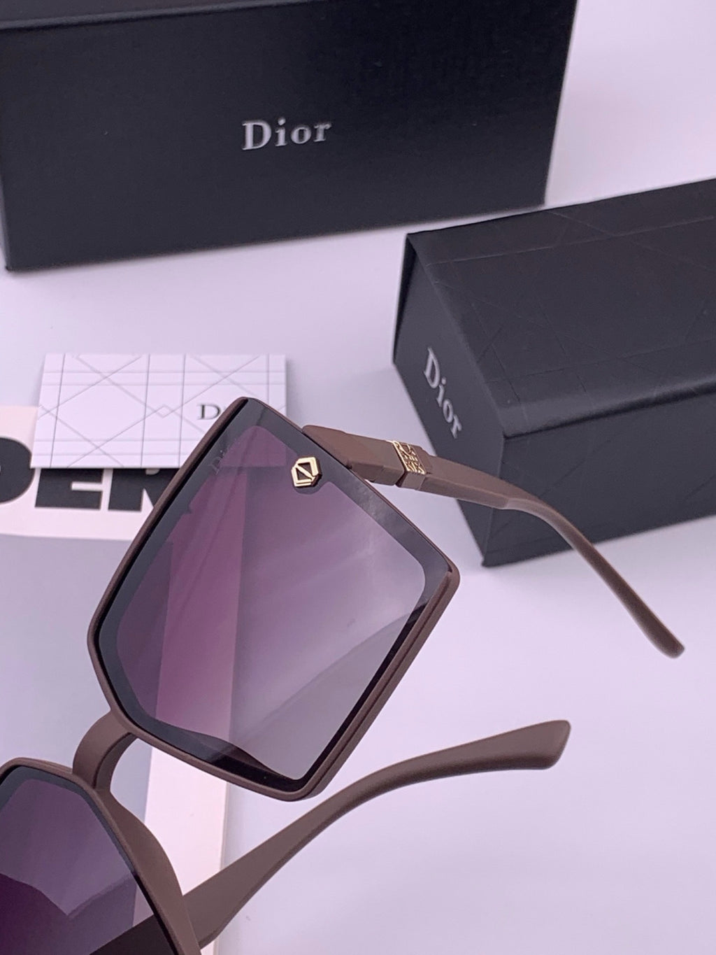 Dior CD9781 Polarized Square Black Lens Sunglasses for Women - 415392 - detail image 3