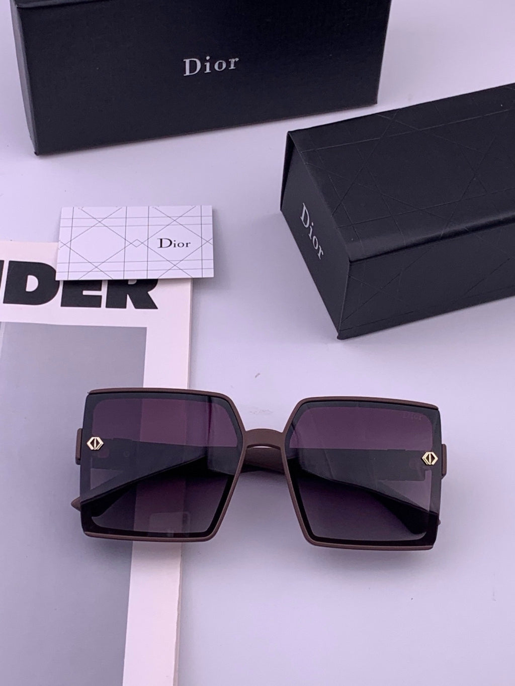 Dior CD9781 Polarized Square Black Lens Sunglasses for Women - 415392 - detail image 7