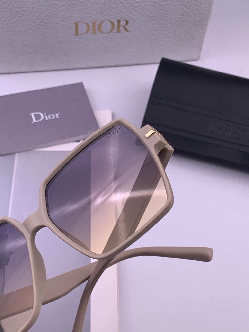Dior CD4780 Polarized Square Purple Lens Sunglasses for Women - 415381 - detail image 5