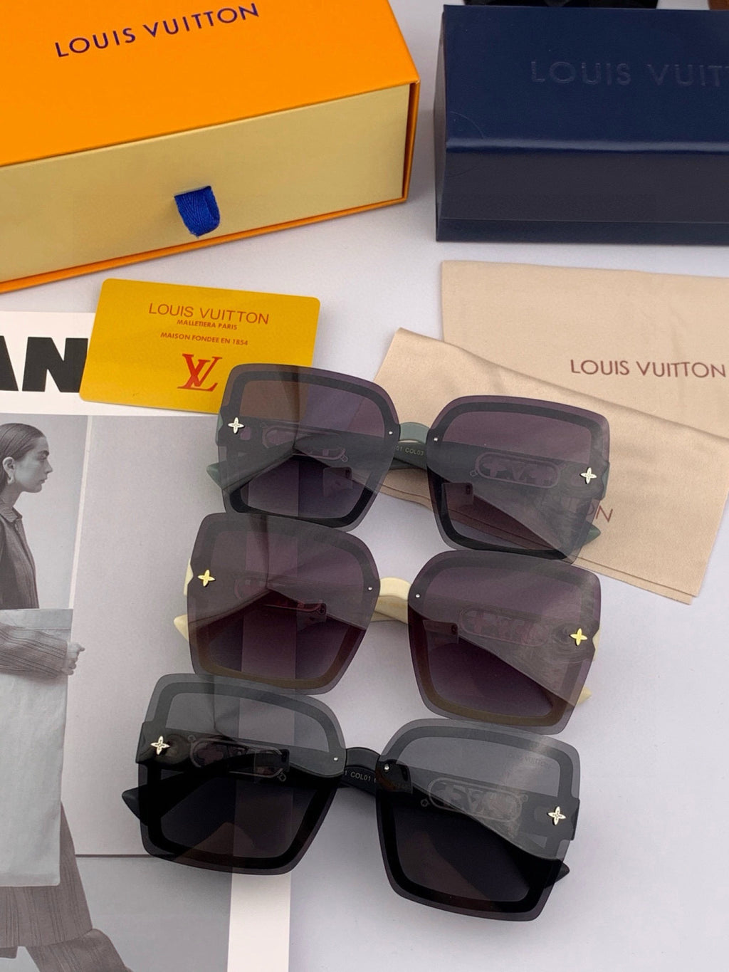 Louis Vuitton Fashion Gold Lens Sunglasses for Men & Women - 414866 - detail image 7