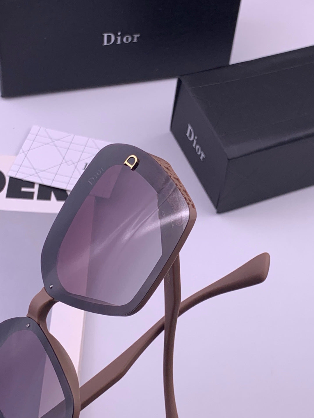 Dior CD3290 Polarized Square Gold Lens Sunglasses for Women - 415387 - detail image 3