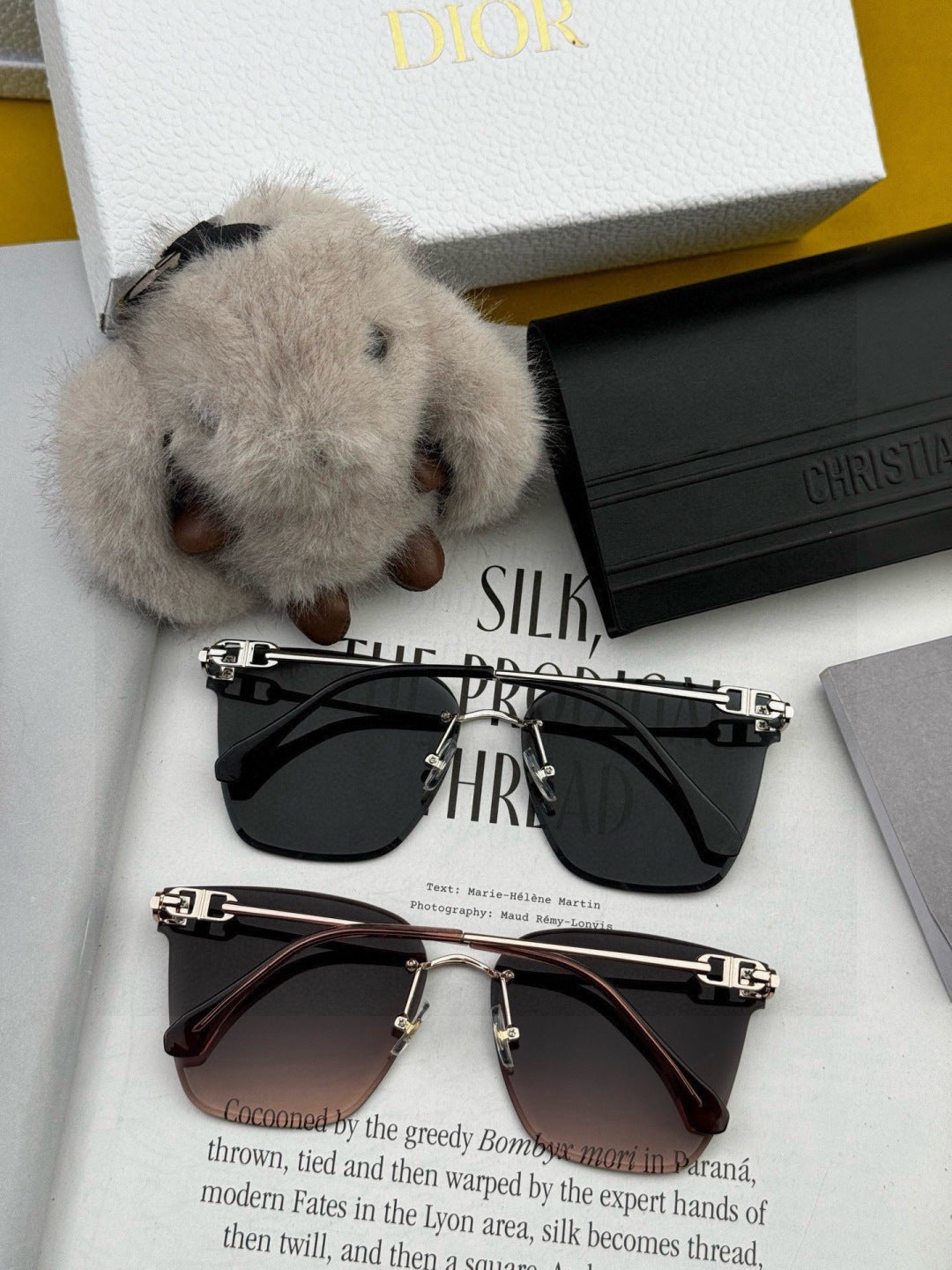 Dior CD4641 Polarized Rimless Gold Lens Sunglasses for Men & Women - 415378 - detail image 5