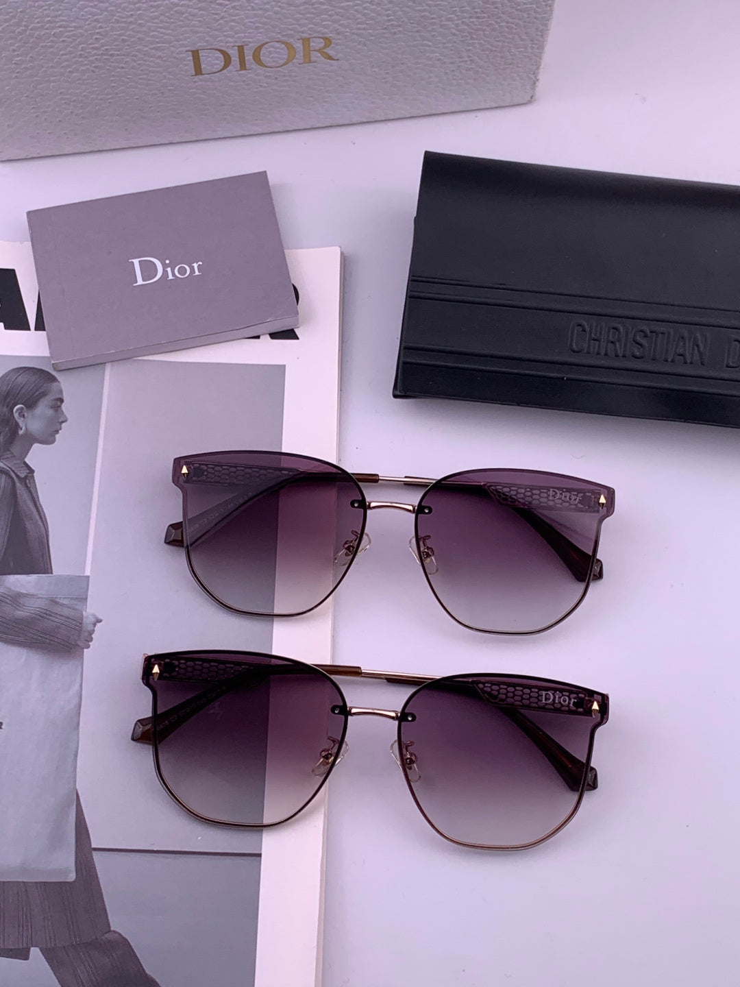 Dior CD8640 Polarized Rimless Brown Lens Sunglasses for Men & Women - 415380 - detail image 3