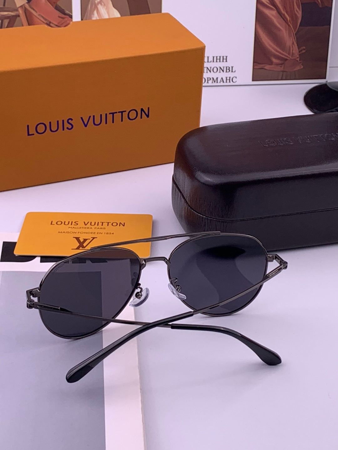 Louis Vuitton L5342 Polarized Aviator Black Lens Sunglasses for Men & - 414855 - detail image 6