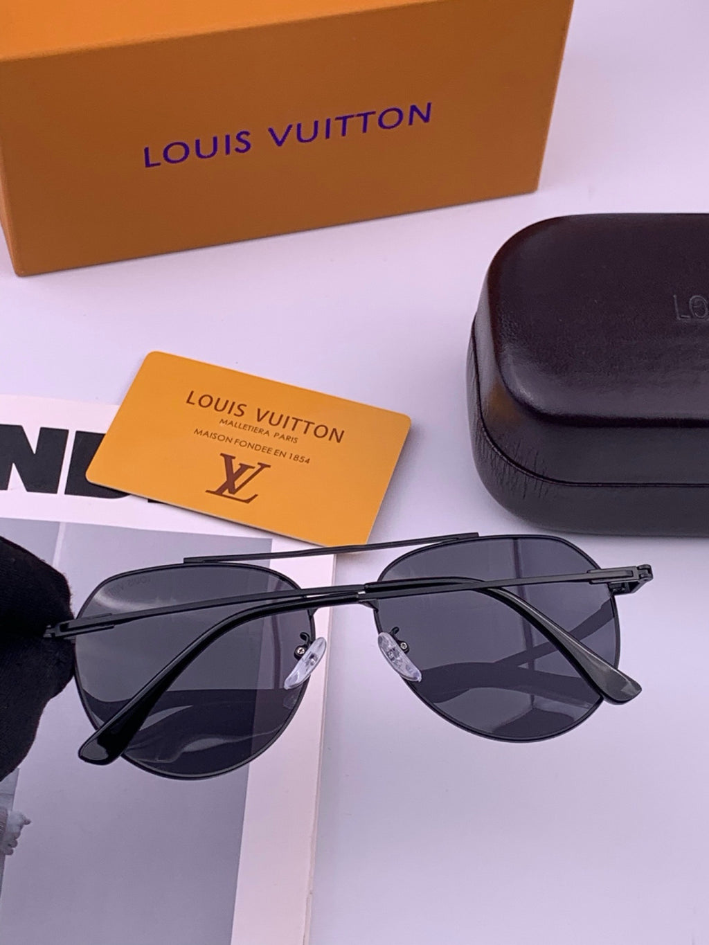 Louis Vuitton L5342 Polarized Aviator Black Lens Sunglasses for Men & - 414856 - detail image 4
