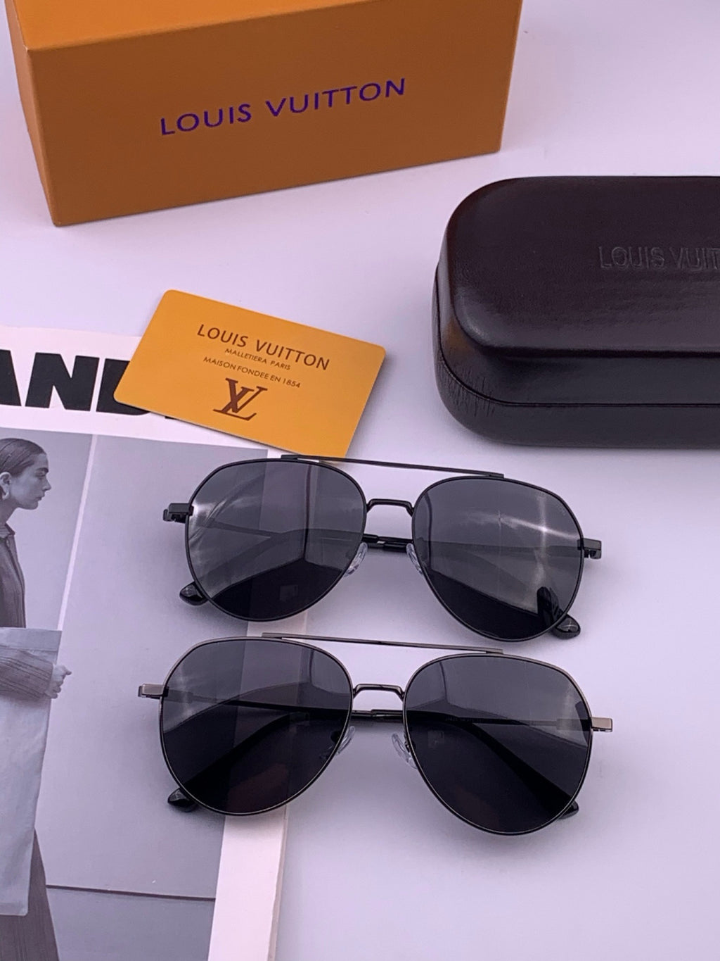 Louis Vuitton L5342 Polarized Aviator Black Lens Sunglasses for Men & - 414856 - detail image 8