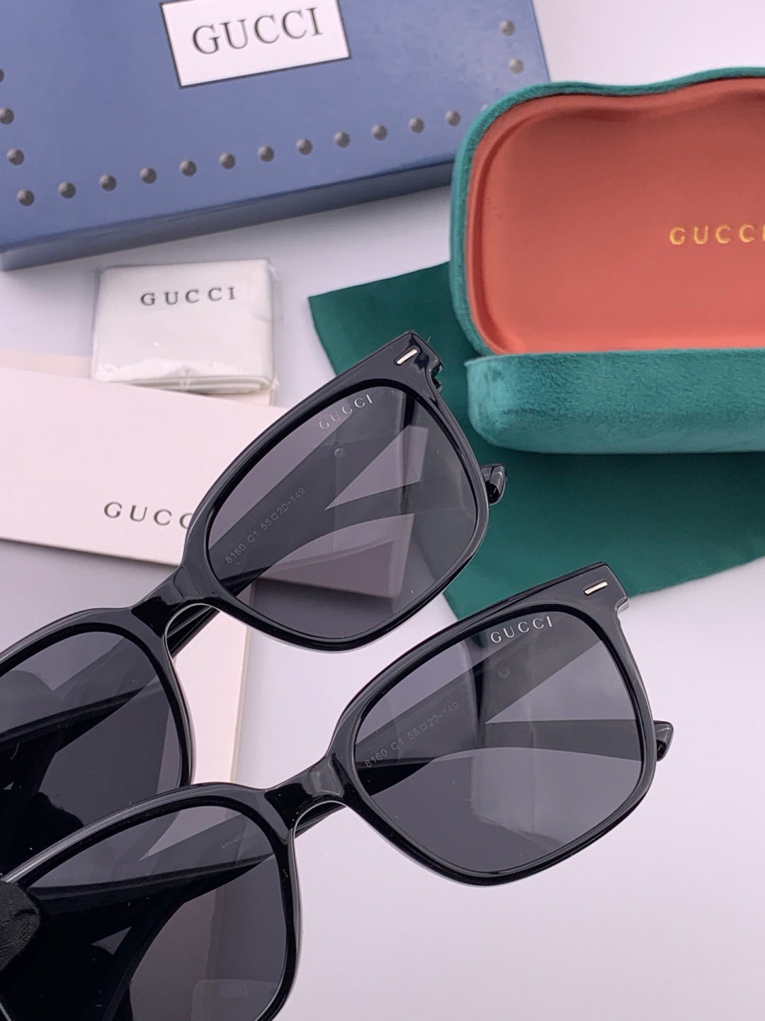 Gucci G0816 Polarized Square Black Lens Sunglasses for Women - detail image 5