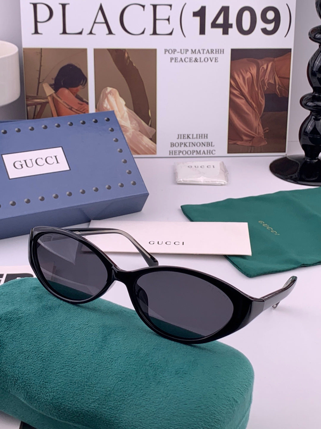 Gucci G4713 Polarized Fashion Black Lens Sunglasses for Women - detail image 2