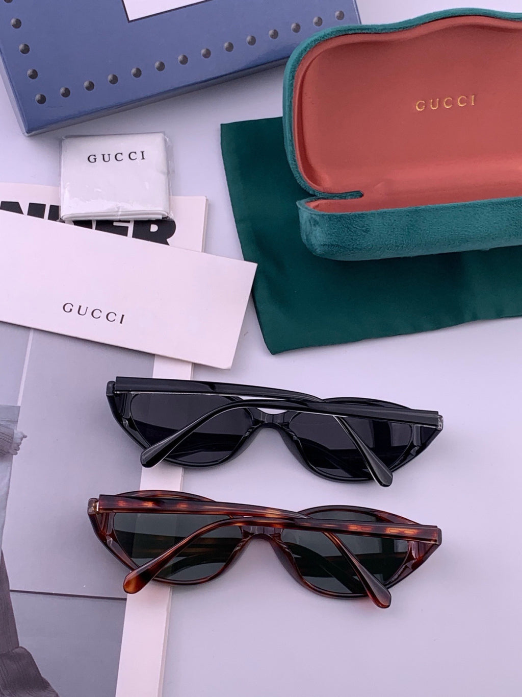 Gucci G4713 Polarized Fashion Black Lens Sunglasses for Women - detail image 5