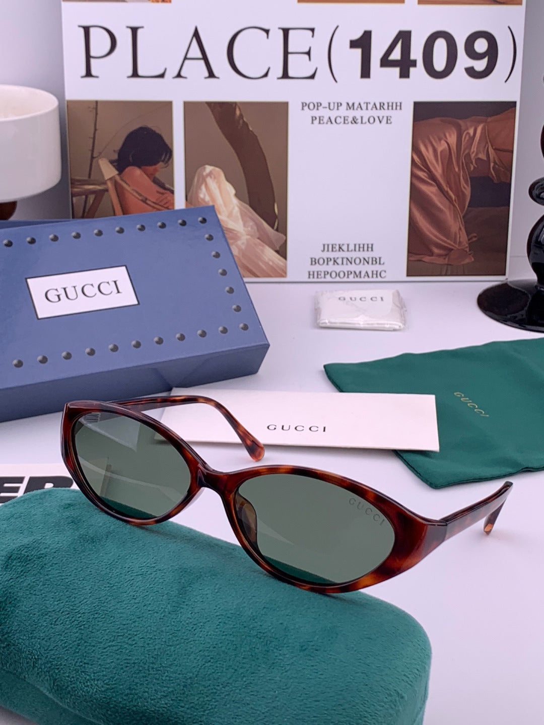 Gucci G4713 Polarized Fashion Black Lens Sunglasses for Women - detail image 3