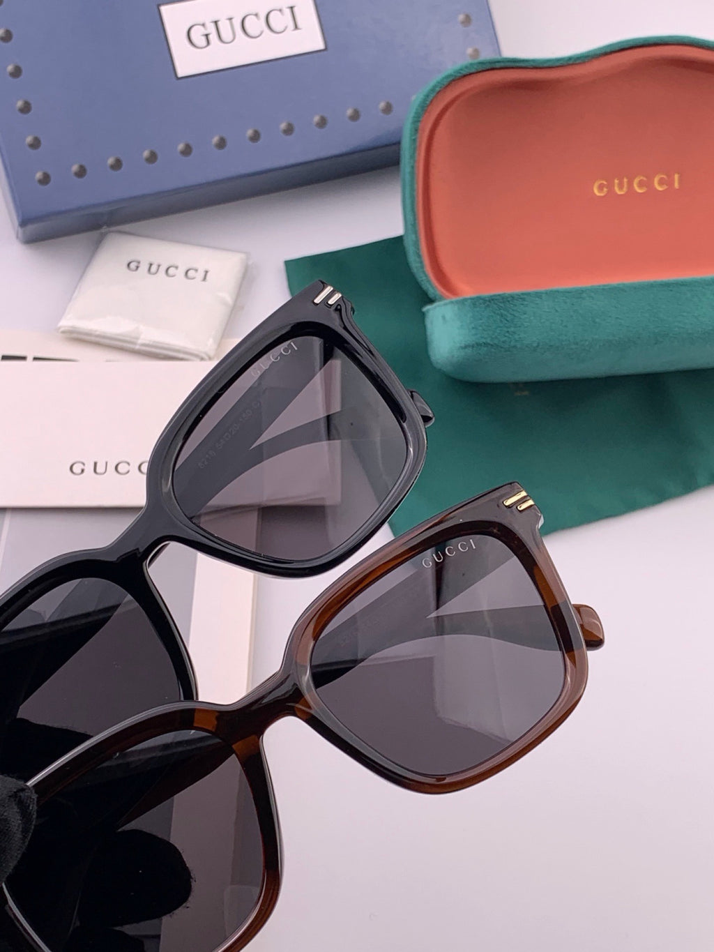 Gucci G6821 Polarized Square Black Lens Sunglasses for Women - detail image 5