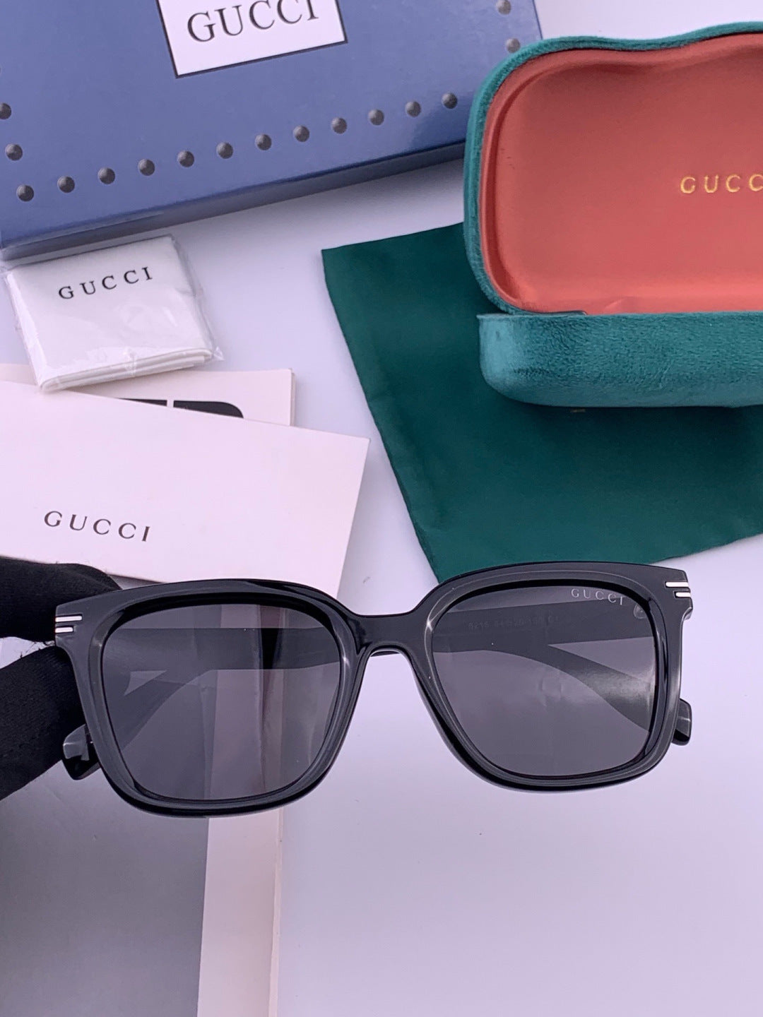 Gucci G6821 Polarized Square Black Lens Sunglasses for Women