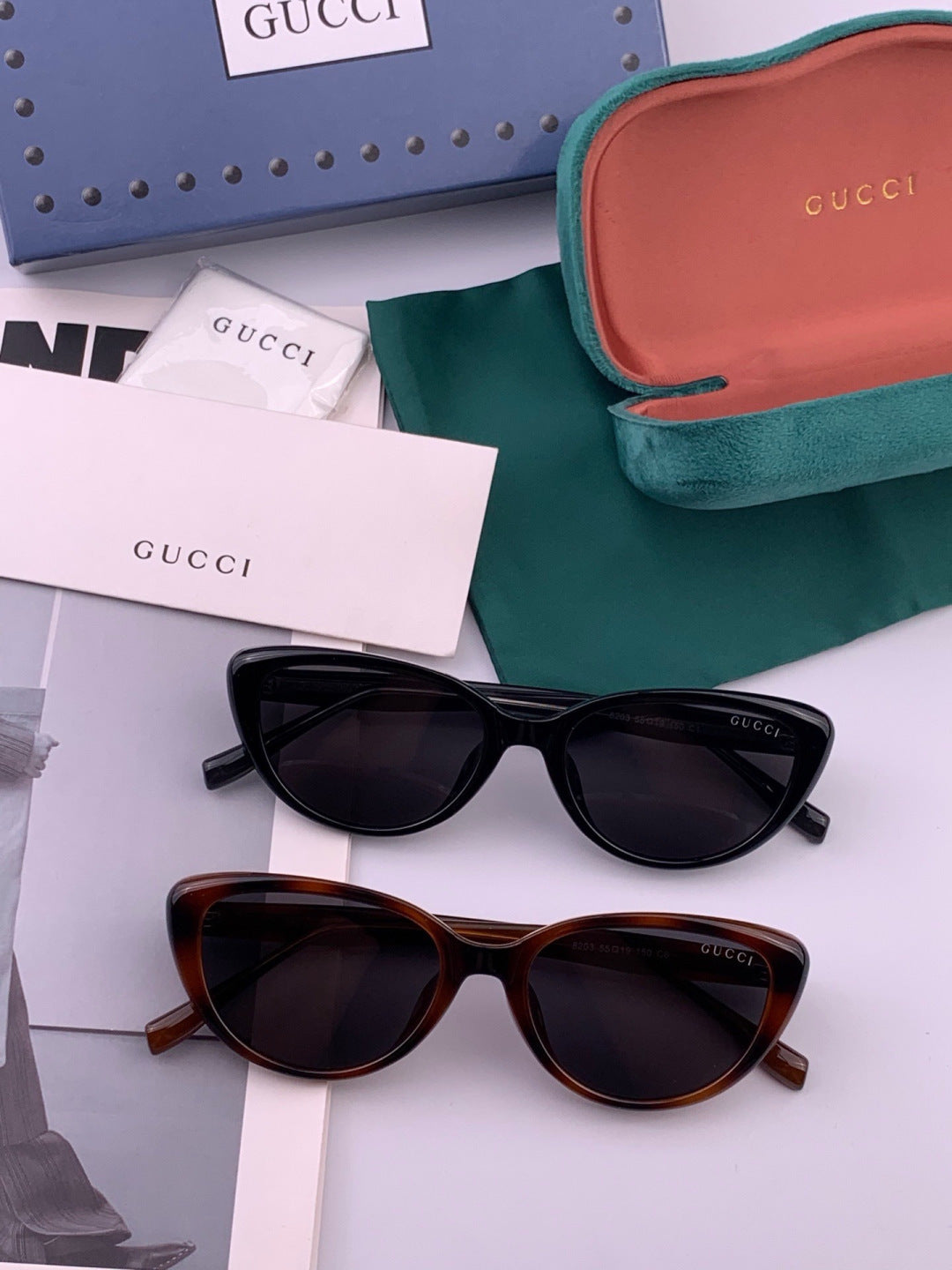 Gucci G3820 Polarized Square Red Lens Sunglasses for Men & Women - detail image 7