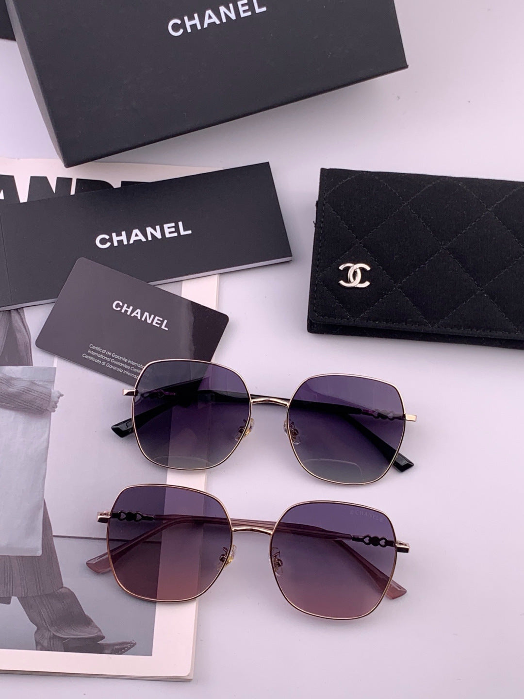 Chanel CH0193 Fashion Gray Lens Sunglasses for Men & Women - detail image 7