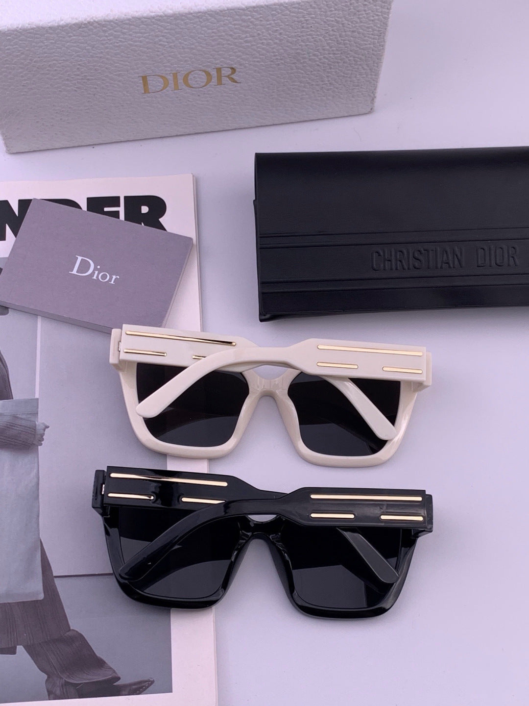 Dior CD9990 Polarized Square Black Lens Sunglasses for Women - 415436 - detail image 6