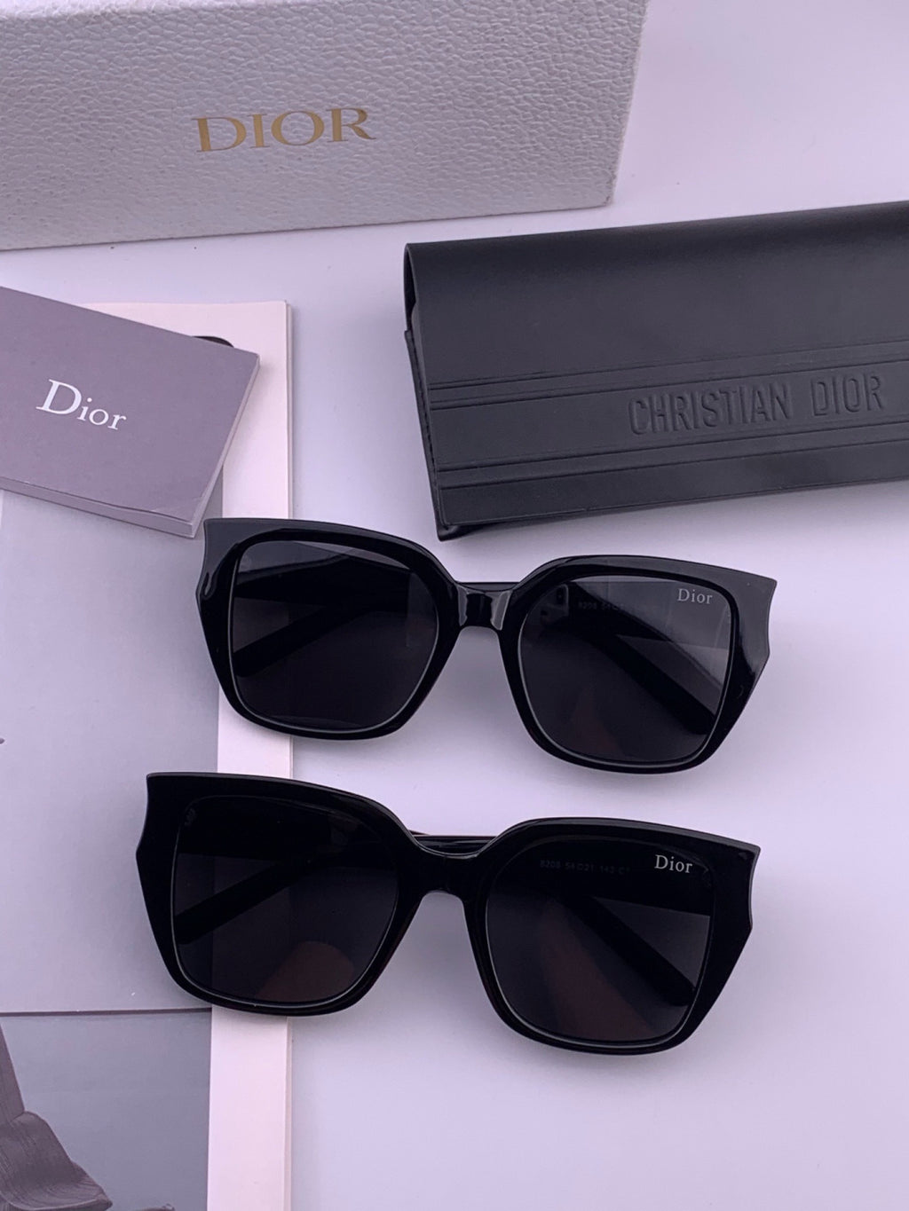 Dior CD6820 Polarized Square Black Lens Sunglasses for Women - 415437 - detail image 7
