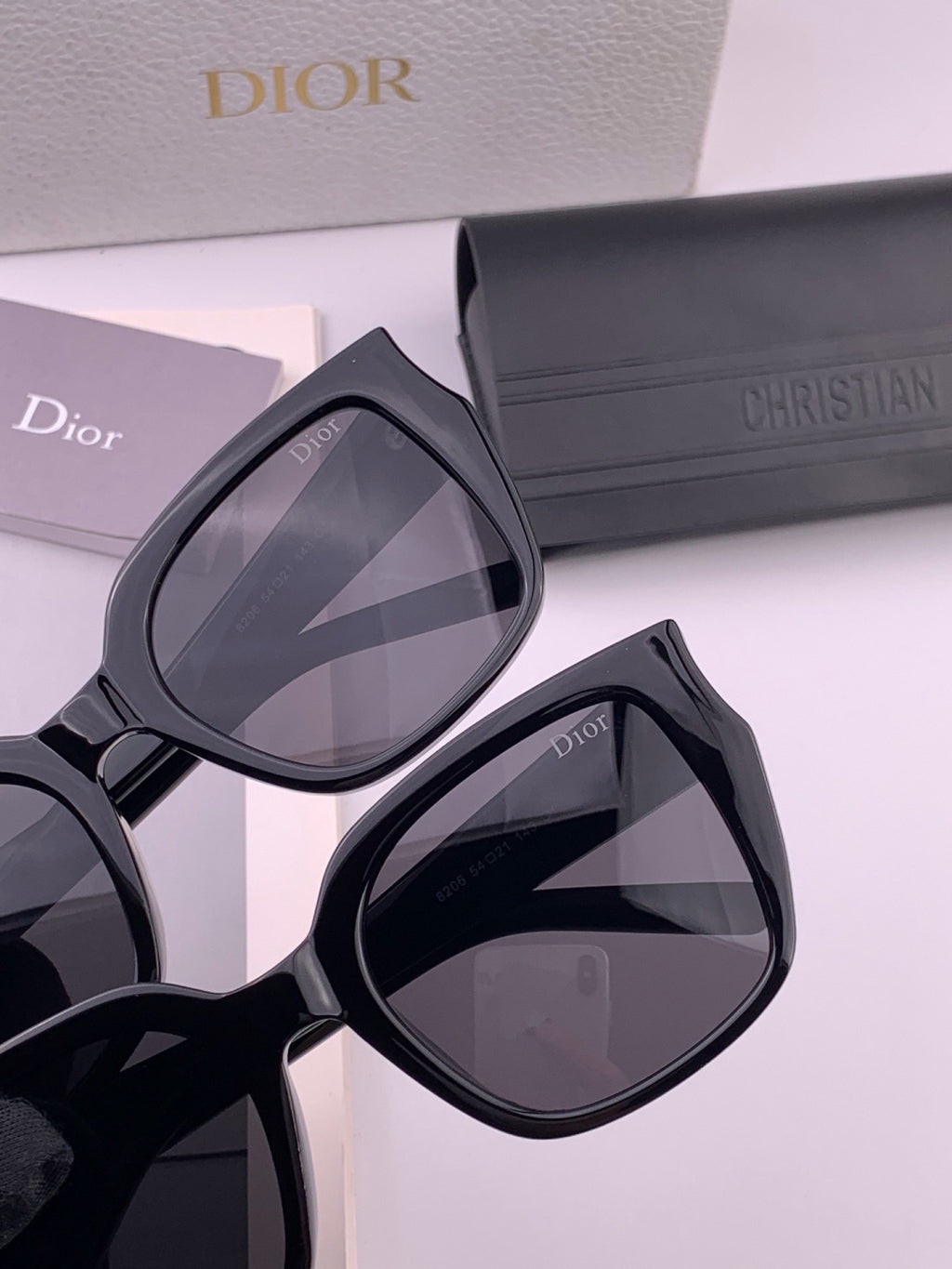 Dior CD6820 Polarized Square Black Lens Sunglasses for Women - 415437 - detail image 5
