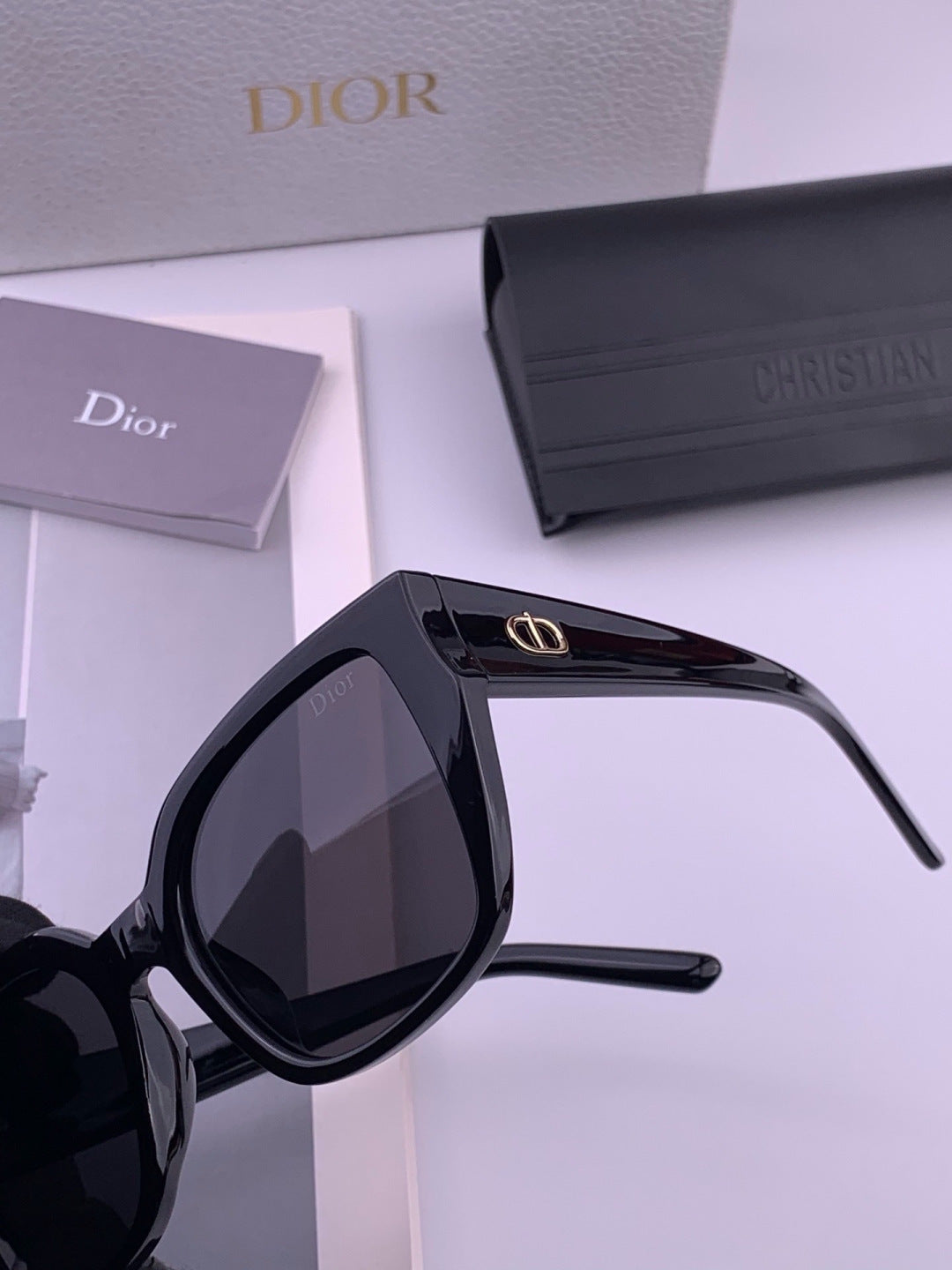 Dior CD6820 Polarized Square Black Lens Sunglasses for Women - 415437 - detail image 3