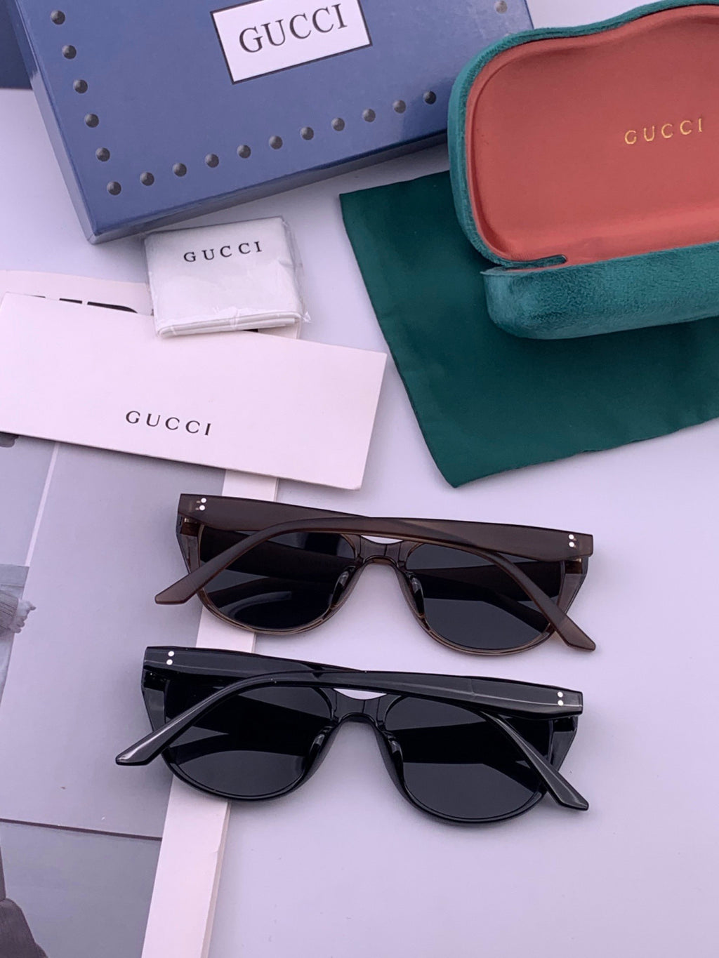 Gucci G3820 Polarized Square Black Lens Sunglasses for Men & Women - detail image 7