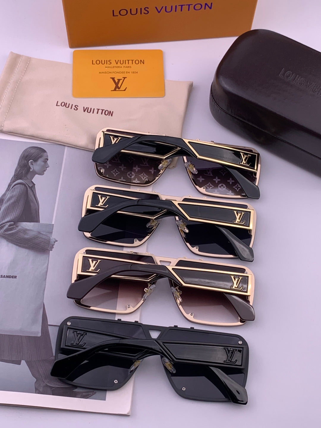 Louis Vuitton L501 Aviator Silver Lens Sunglasses for Men & Women - detail image 6