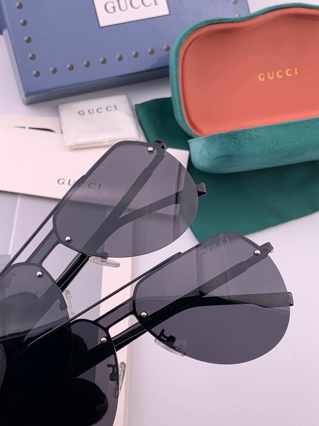 Gucci 3350 Polarized Aviator Gold Lens Sunglasses for Men & Women - detail image 6