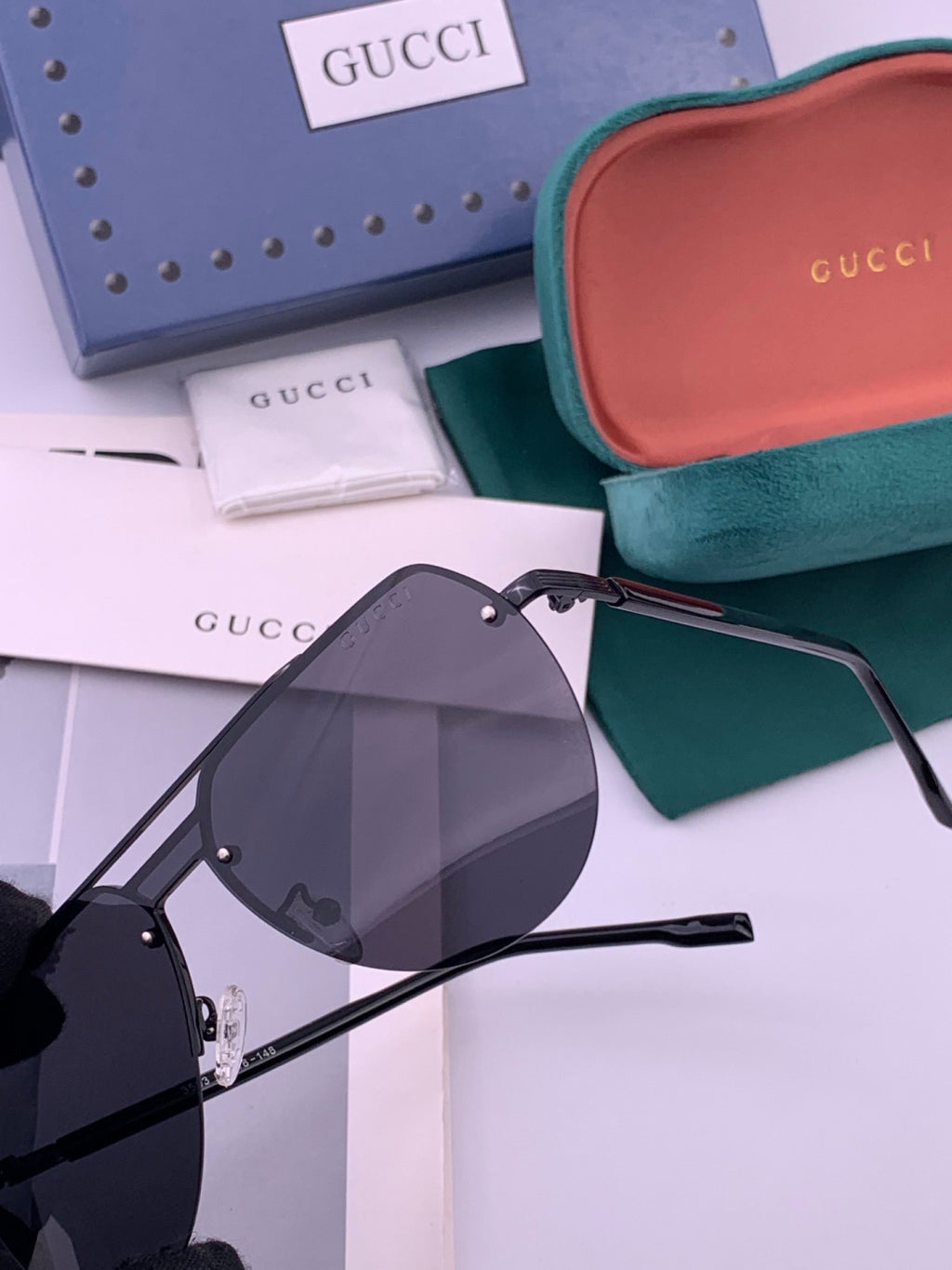 Gucci 3350 Polarized Aviator Gold Lens Sunglasses for Men & Women - detail image 2