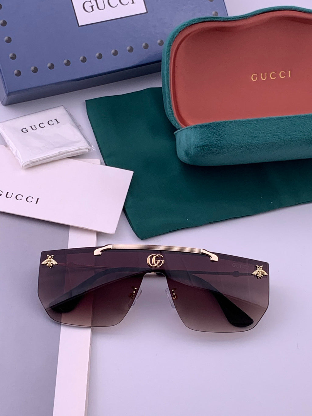 Gucci G01 Aviator Black Lens Sunglasses for Men & Women - 414963 - detail image 6