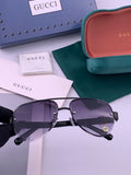 Gucci G41746 Aviator Black Lens Sunglasses for Men & Women - 415114